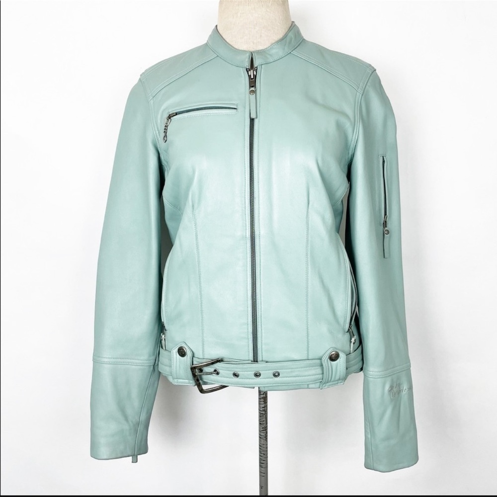 Harley-Davidson Mint Green Leather Jacket